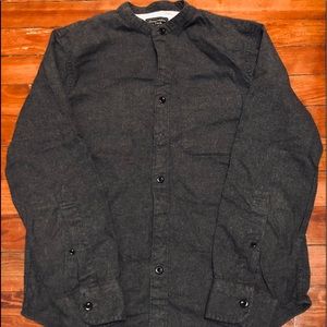 Still available - Abercrombie Grey Flannel Shirt - Mandarin Collar